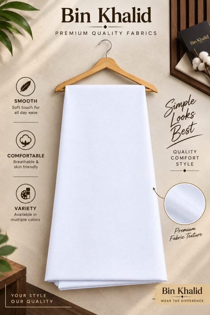 Bin Khalid Wash & Wear in Pure White